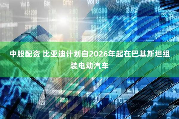 中股配资 比亚迪计划自2026年起在巴基斯坦组装电动汽车