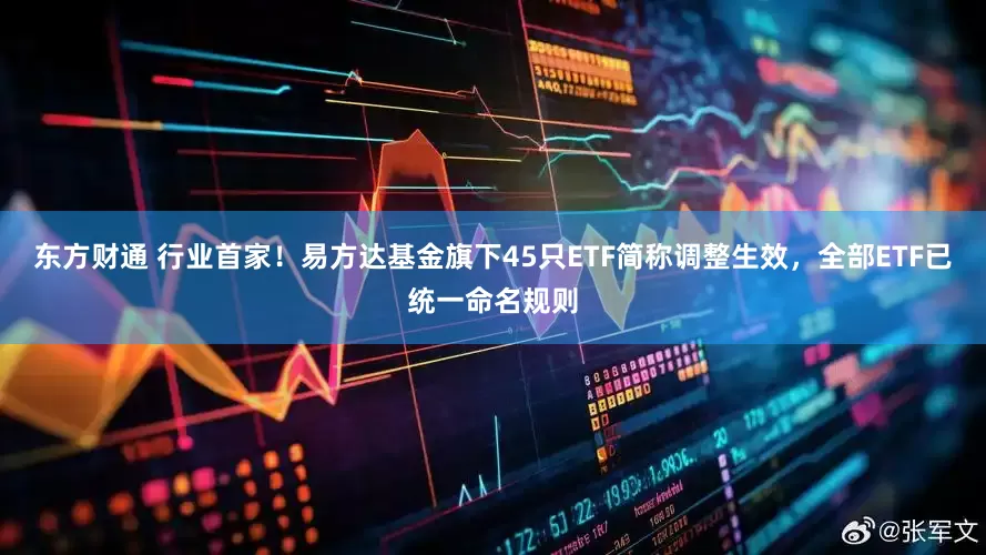 东方财通 行业首家！易方达基金旗下45只ETF简称调整生效，全部ETF已统一命名规则